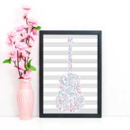 Guitar Wall Art, A4 Print, High Quality Poster, Music Gift For Musician, Decor - thumbnail 4