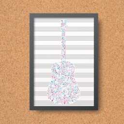 Guitar Wall Art, A4 Print, High Quality Poster, Music Gift For Musician, Decor - thumbnail 2