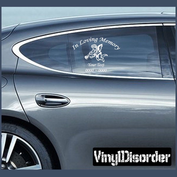 Angels 4 in Loving Memory Custom Car Or Wall Vinyl Decal Stickers - Ilmangels4Et - image 1