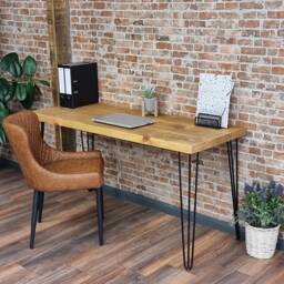 Brigg Rustic Desk 60cm With Hairpin Industrial Metal Legs - thumbnail 3