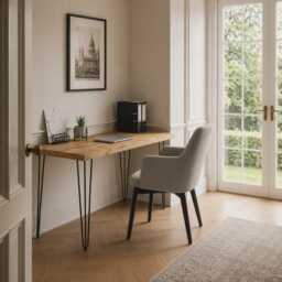 Brigg Rustic Desk 60cm With Hairpin Industrial Metal Legs - thumbnail 1