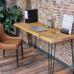 Brigg Rustic Desk 60cm With Hairpin Industrial Metal Legs - thumbnail 4