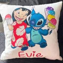 Personalised Lilo & Stitch Style Inspired Cushion Childrens Custom Birthday Christmas Gift Bedroom - thumbnail 2