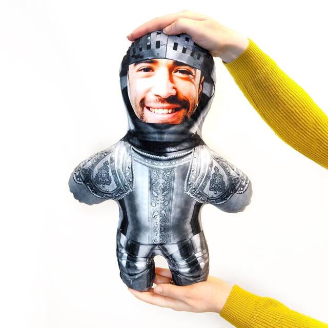 Knight in Shining Armour Mini Me??? Photo Doll/Face Teddy Novelty Gift - image 1