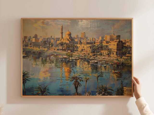 Baghdad Poster Vintage Iraq Travel Art Print - image 1