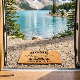 Campervan Doormat - Home Is Where You Park It Personalised Gift - thumbnail 4