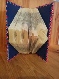 Custom Folded Book Art - Handmade Wedding Gift, Anniversary Decor - thumbnail 1