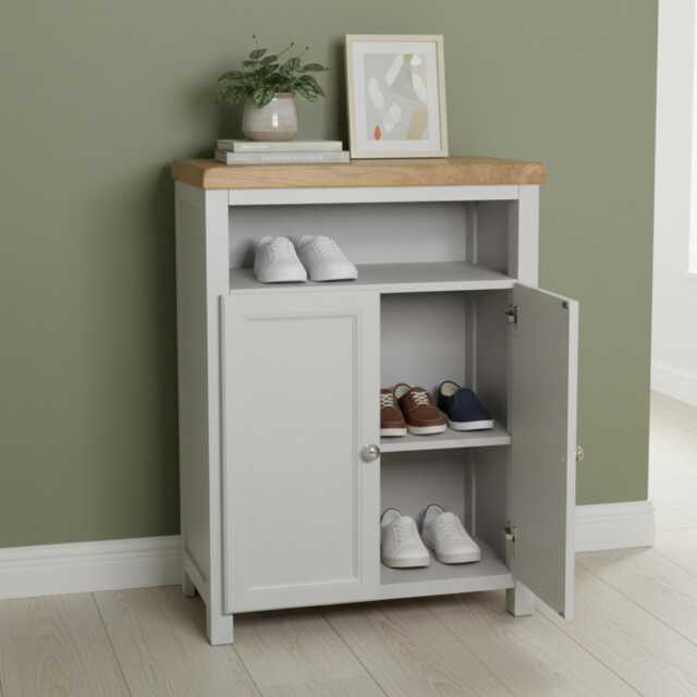 Painted Storage Cabinet Hallway, Kitchen, Living Room Storage, Assembled - image 1
