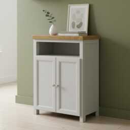 Painted Storage Cabinet Hallway, Kitchen, Living Room Storage, Assembled - thumbnail 2
