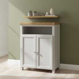Painted Storage Cabinet Hallway, Kitchen, Living Room Storage, Assembled - thumbnail 3