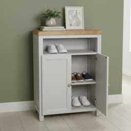 Painted Storage Cabinet Hallway, Kitchen, Living Room Storage, Assembled - thumbnail 1