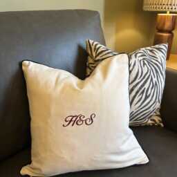Personalised Cushion Custom Embroidered Scatter Cushion - thumbnail 2