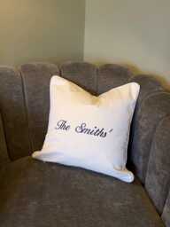 Personalised Cushion Custom Embroidered Scatter Cushion