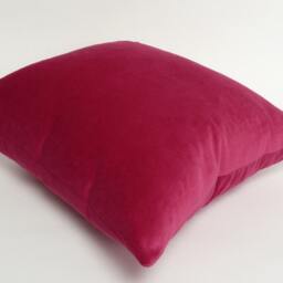 Raspberry Velvet Pillow Case Luxe Cotton Cushion Cover - thumbnail 3