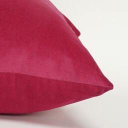 Raspberry Velvet Pillow Case Luxe Cotton Cushion Cover - thumbnail 2