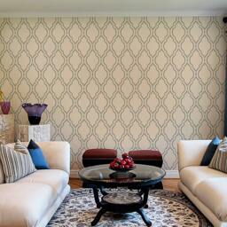 Sophia Trellis Allover Stencil - Small Trendy Stencils For Wall Decor Reusable Walls - thumbnail 1
