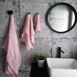 100% Linen Pink Bath/Hand Washcloth Waffle Linen Towel - Soft Towels Heavy Weight Thick Washed - thumbnail 2