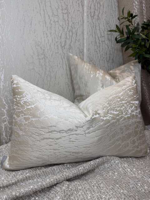 "Marble Champagne Cushion Cover, Luxury Throw Pillow Case 12"" X 20" - image 1
