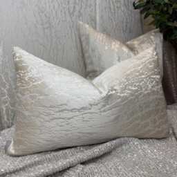 "Marble Champagne Cushion Cover, Luxury Throw Pillow Case 12"" X 20" - thumbnail 2