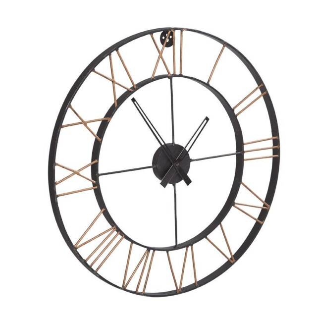 60cm Large Industrial Antique Retro Style Metal Wall Clock Home Hotel Bar Office Decor
