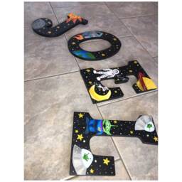 Hand Painted Outer Space Letters - Per Letter - thumbnail 1