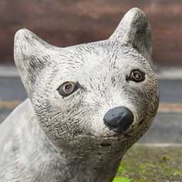 Concrete Fox Sculpture Stone Statue Outdoor Animal Figurine Cement Wildlife Ornament Handmade Decor Front Door Fox Lover Gift - thumbnail 2