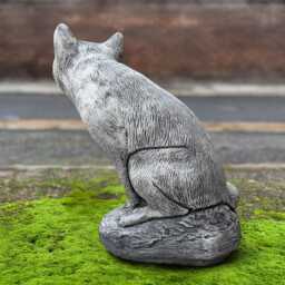 Concrete Fox Sculpture Stone Statue Outdoor Animal Figurine Cement Wildlife Ornament Handmade Decor Front Door Fox Lover Gift - thumbnail 4
