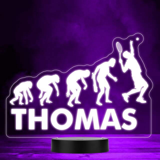 Evolution Of A Tennis Player Sports Fan Racket Ball Led Colour Night Light - image 1