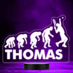 Evolution Of A Tennis Player Sports Fan Racket Ball Led Colour Night Light - thumbnail 1
