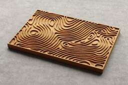 Engraved Oak Wood Wall Art, Asian Zen Decor