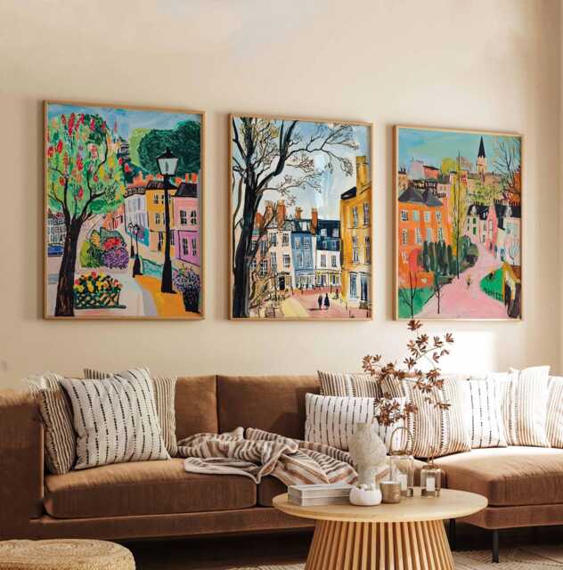 Set Of 3 Cheltenham Posters, England Travel Prints, UK Town Poster Set, Wall Art, Cotswolds Architecture Prints - image 1