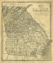Georgia Map Antique Of Restoration Decorator Style Map Large Old Wall Home Decor Office Wall Art - thumbnail 1