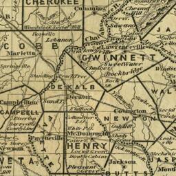 Georgia Map Antique Of Restoration Decorator Style Map Large Old Wall Home Decor Office Wall Art - thumbnail 3