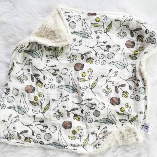 Ready Made Lovey - Botanical Organic Sherpa Handmade in Australia Gender Neutral, Baby Gift, Baby, Shower Blanket Girl - image 1