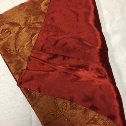 "Pillow Cover Silk Floral Beaded Set Of 2 Copper 16""x 16" - thumbnail 3