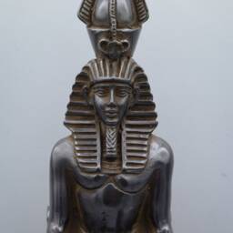 Egyptian Statue Of Ramesses Ii Large Heavy Black Solid Stone Made in Egypt - thumbnail 2