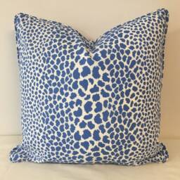 Decorative Cushion Cover - Throw Pillow Accent Outdoor - P Kaufmann Indoor/Cape Cosmos Col Azure - thumbnail 1
