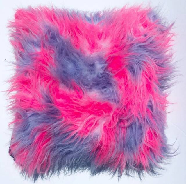 Gorgeous Pink & Lilac Camouflage Fluffy Cushion Cover, Great Fun Fluff Soft Fabric Perfect Scatter Cushion For Sofa & Bed Fits 18 - image 1