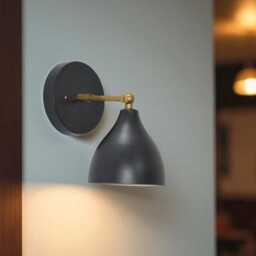 Handmade Brass Wall Sconce Mid-Century Minimalist Light Fixture - thumbnail 3