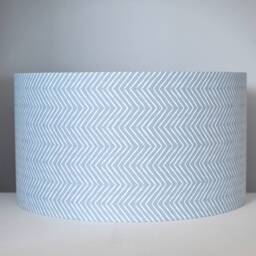 Grey Geometric Lampshade With Gold Lining in Funky Zig Zag Chevron Pattern, Standard Or Ceiling Drum Light Shade Handmade By Vivid Shades - thumbnail 4