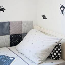 Nursery Tiles Decor, Decorative Soft Wall Pillows, Self Adhesive Headboard, Kids Bedding, Fabric Diy Kid Room Toddler - thumbnail 2