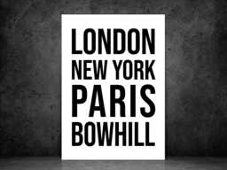 Bowhill Iconic Bold Town Scotland Print Poster - Fife Gift Bespoke A5 A4 A3 Framed Or Unframed - thumbnail 1