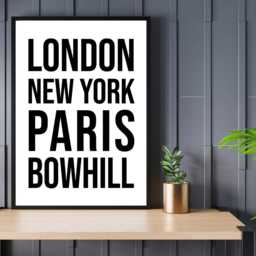 Bowhill Iconic Bold Town Scotland Print Poster - Fife Gift Bespoke A5 A4 A3 Framed Or Unframed - thumbnail 2