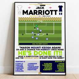 Jack Marriott V Leeds United Print, Derby County Football Wall Art, Posters, Art Fc - thumbnail 2