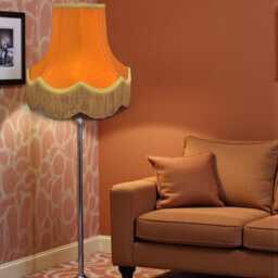 Traditional Burnt Orange Fabric Lampshade Handmade For Table & Floor Standard Lamps Shades, Wall Lights, Ceiling Light Pendants - thumbnail 2