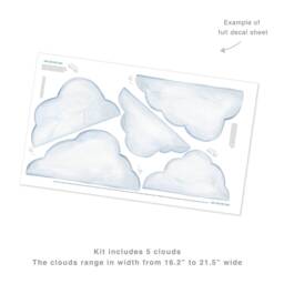 Large Color Story Clouds - Fabric Wall Decal Mej - thumbnail 4
