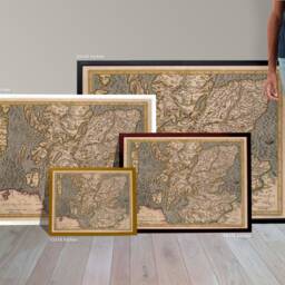 Medieval Old Map Of Scotland - Gicl??e Reproduction Vintage - Scottish Map, Genealogy Gift, Scotch Art Print Carte Du Eccose - thumbnail 3