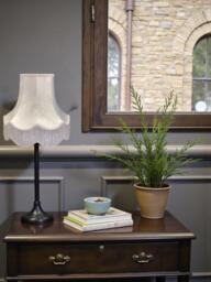 Handmade White Paisley Fabric Lampshades Handcrafted in The United Kingdom