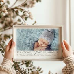 New Baby Framed Photo With Birth Weight, Time & Day. Picture Frame - thumbnail 1