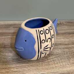 Ceramic Blue Fish Indoor Plant Pot Seaside Cosy Home D??cor Marine Ocean Ornamental Planter - thumbnail 2